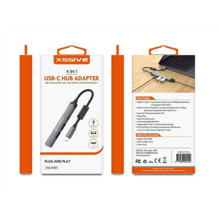 Adaptateur HUB USB-C XSSIVE XSS-HUB9 | Smarty Paris 18e