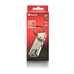 Adaptateur USB-C multiport NGS Wonder Dock Supra 4-en-1 – Aluminium