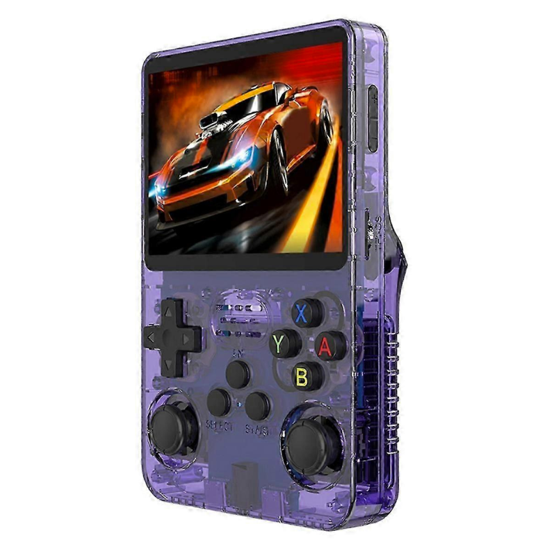 Mini Handheld Game Console ECO R36s – 3.5-inch IPS 64GB Purple