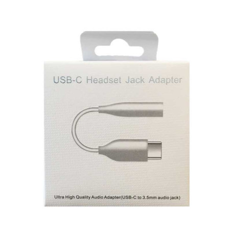 Stereo Audio Adapter Eco-Solution USB-C to 3.5 mm – White x2