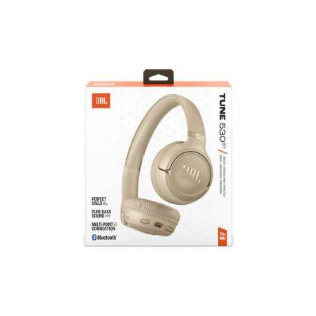 Casque Bluetooth JBL Tune 530BT - JBL530BTBEG - Beige - Audio Ref A344