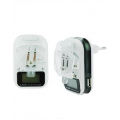 Chargeur universel de Batterie avec affichage et Port USB 5.5V (Compat