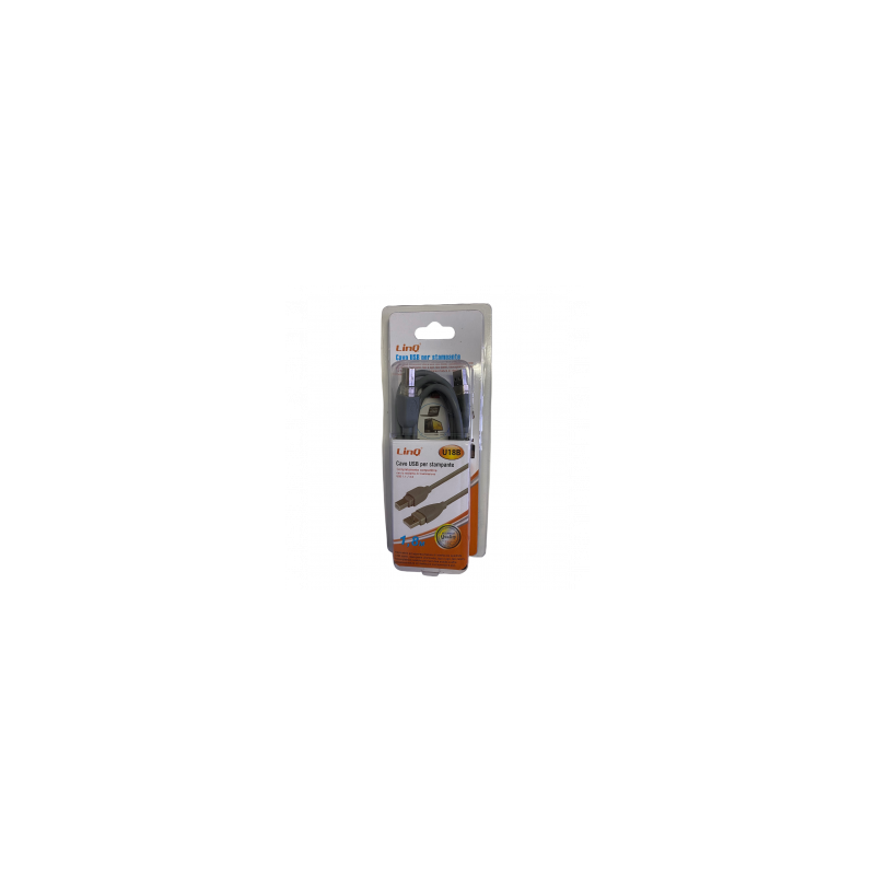 Câble Imprimante USB Mâle/Mâle 1,8M LinQ U18B