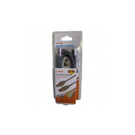Câble Imprimante USB Mâle/Mâle 1,8M LinQ U18B - Alimentation Ref A0323
