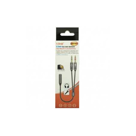 Câble Audio Jack 3.5mm Femelle / 2 Jack 3.5mm Mâle LinQ HDV3063 Ref A0