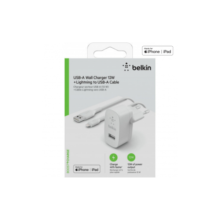 Kit Chargeur Lightning / USB BELKIN Boost Charge 12W(MFi) - Alimentati