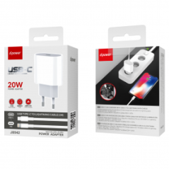 Kit Chargeur Type-C / Lightning 20W PD - D-power J8542 - Blanc - Alime