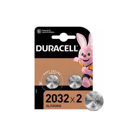 Piles Boutons Lithium Duracell CR2032, 3V, 20mm x 2pcs - Alimentation