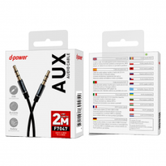 Câble Audio - D-power F7047 - 2M Noir Ref A1447 | Smarty Paris
