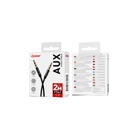 Câble Audio - D-power F7047 - 2M Noir Ref A1447 | Smarty Paris
