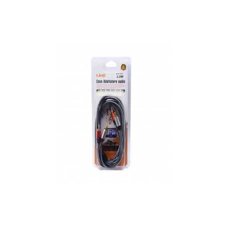 Câble Audio 2 RCA Mâles / 2 RCA Mâles Nylon Tressé 3m LinQ 2R30 Ref A1