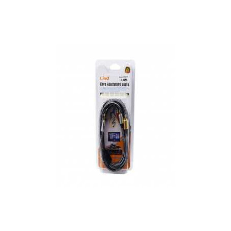 Câble Audio Jack 3.5mm Mâle / 3 RCA Mâles Nylon Tressé 3m LinQ MM0330