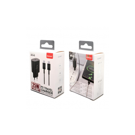 Kit Chargeur Type-C / Type-C Samsung 25W - D-Power J8548 - Noir - Audi
