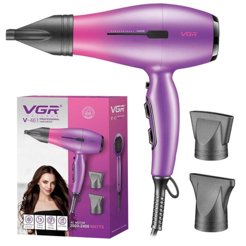 Sèche-cheveux pliable VGR V461 – 2000/2400 W double tension violet