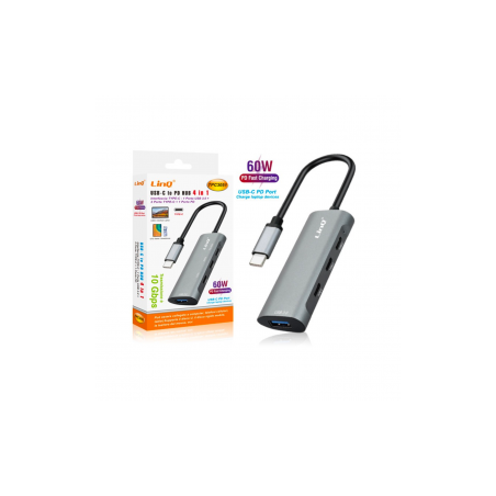 HUB Type-C 4 en 1 Type-C / USB 3.0 + Type-C*2 + PD LinQ TPC3051 - Supp