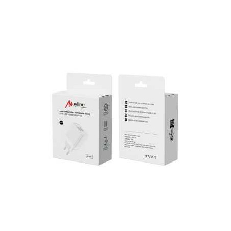 Adaptateur Secteur double USB 12W - Chargeur Rapide (Mayline) - Alimen