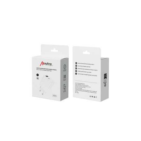 Adaptateur Secteur double ports 20W – USB QC 3.0 & Type-C PD 20W – Fas