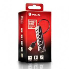 HUB NGS IHUB7 Tiny USB 2.0 Avec de 7 Ports et Alimentation Externe - N