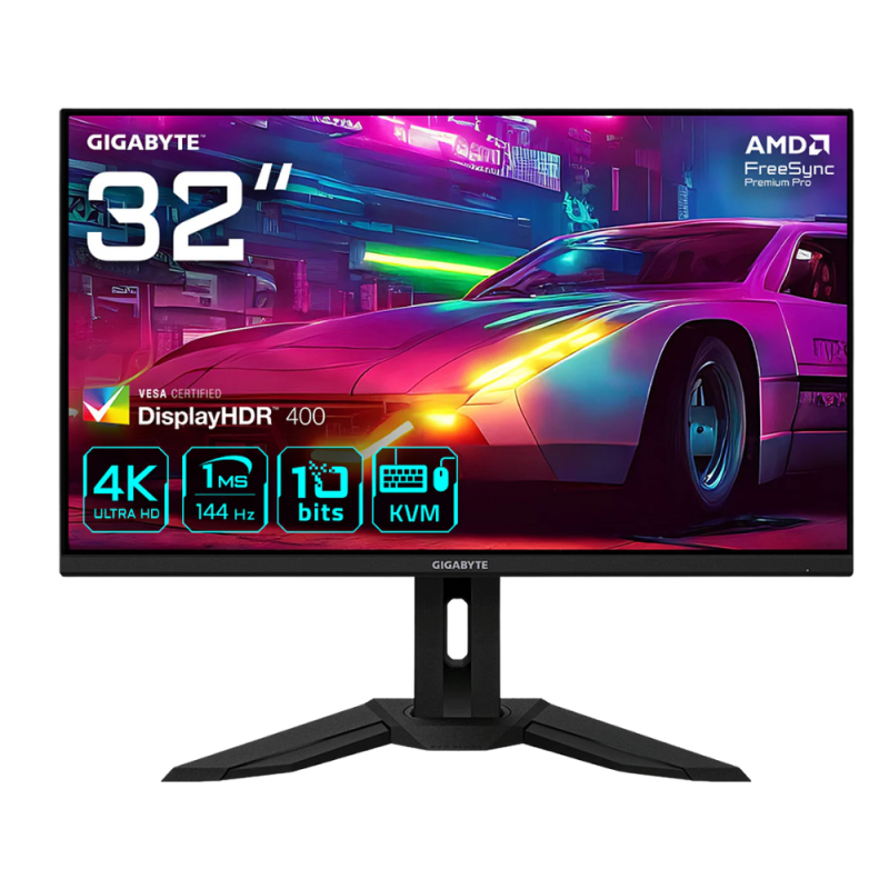 Écran Gaming GIGABYTE M32U M32U-EU 32" UHD - 3840 x 2160 / 144 Hz - Noir - Occasion avec Chargeur Câble