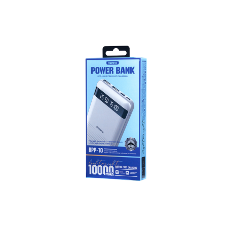 Power Bank 10000mAh REMAX Hintom Series RPP-10 - 2 Ports USB & 1 Port