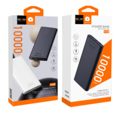 Power Bank WUW-Y143 - 10000mAh, Dual USB, Type-C Input - Blanc - Alime