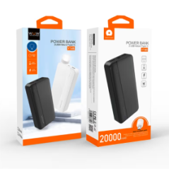 Power Bank WUW-Y146 - 20000mAh, 2 USB, Micro, Type-C - Blanc - Aliment
