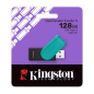 Clé USB Kingston DataTraveler – USB-A 3.2 128 Go DTXS/128GB Noir/Turquoise Clé USB Kingston DataTraveler – USB-A 3.2 128 Go DTXS/128GB Noir/Turquoise