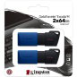 Clé USB Kingston PENDRIVE 64 Go DTXM/64GB 2P - Noir/Bleu