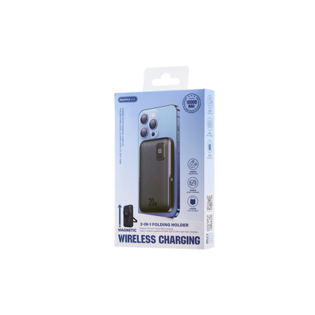Power bank Magnétique 3 en 1 10000mAh REMAX RPP-695 15W Affichage numé