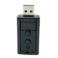 Adaptateur Audio USB Virtuel 7.1 avec Bouton de Commande (Micro audio/