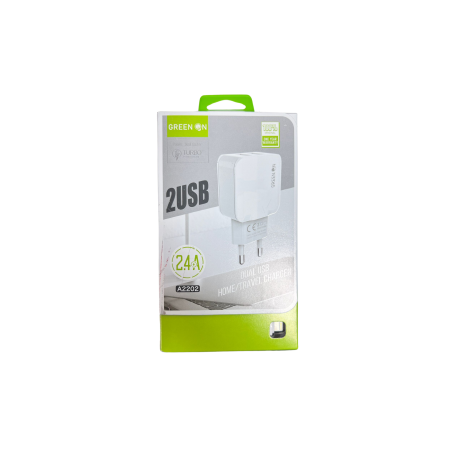 Adaptateur Secteur à Recharge Rapide - Double USB - 12W - Blanc (EU) -