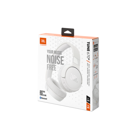 Casque Bluetooth JBL Tune 670NC - JBLT670NCWHT - Blanc - Audio Ref A22