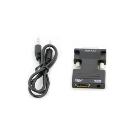 Convertisseur Entrée HMDI femelle + Audio vers VGA mâle - Noir Ref A18