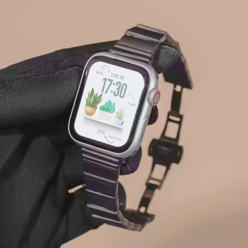 Bracelet ECO pour Apple Watch – Acier inoxydable noir Bracelet ECO pour Apple Watch – Acier inoxydable noir