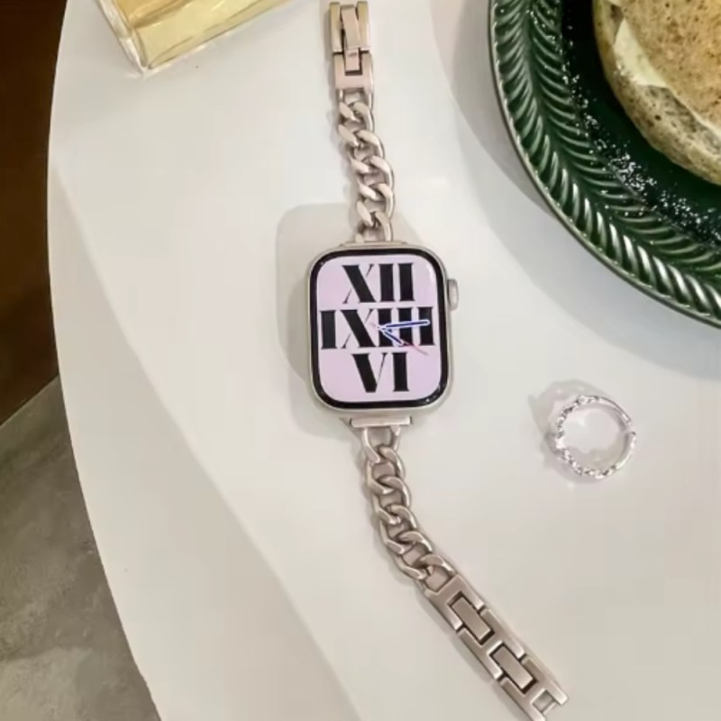 Bracelet Apple Watch ECO à chaîne – acier inoxydable argent