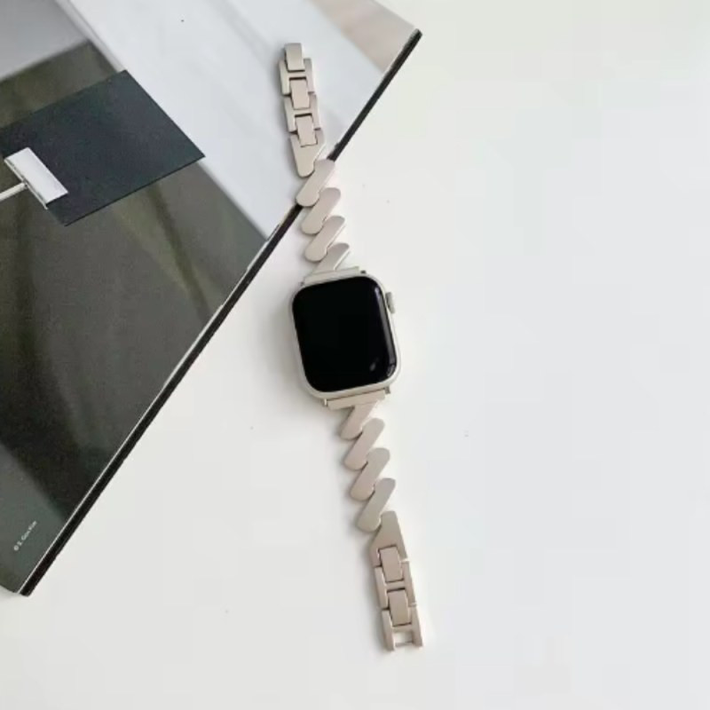 Apple Watch Band ECO Wave – Silver Stainless Steel Apple Watch Band ECO Wave – Silver Stainless Steel
