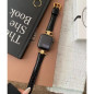 Bracelet Apple Watch ECO à boucle – cuir véritable noir et or