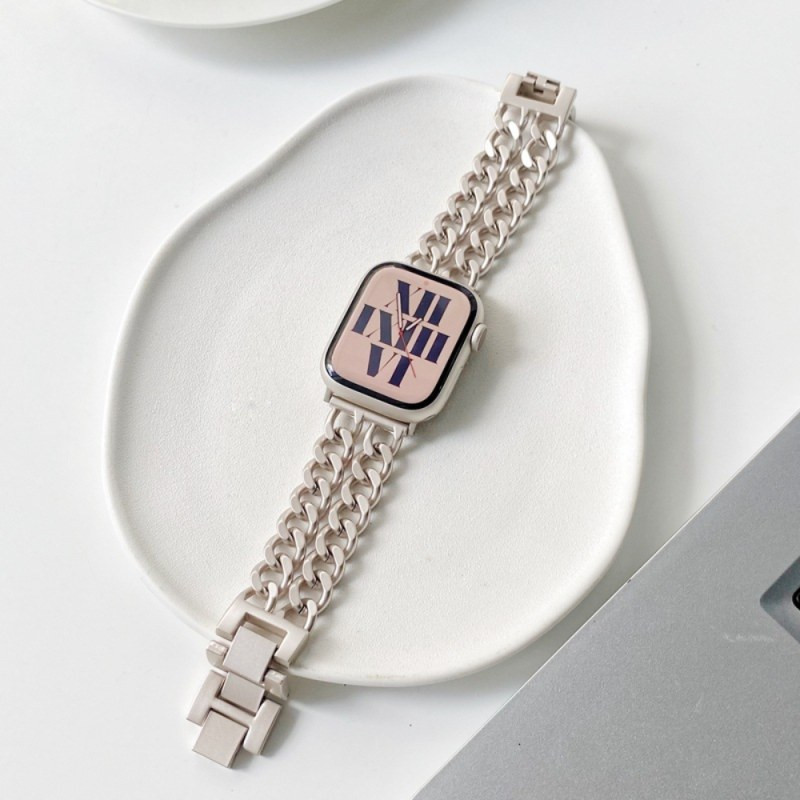 Bracelet Apple Watch ECO à double chaîne – acier inoxydable argent Bracelet Apple Watch ECO à double chaîne – acier inoxydable argent