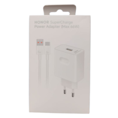 Kit Chargeur USB / Type-C HONOR Chargeur Secteur 66W - Blanc - Retail