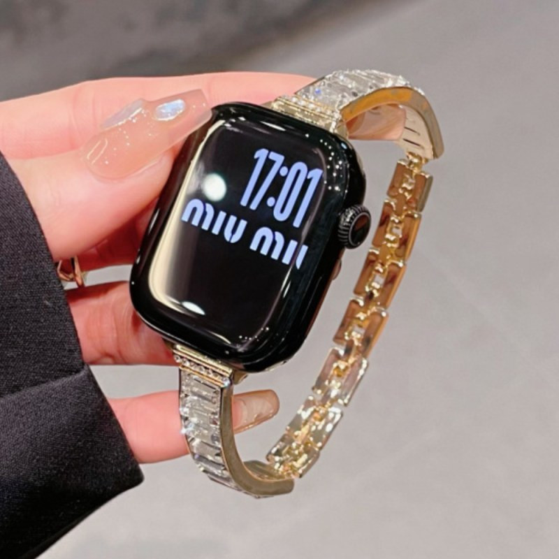 Bracelet diamant ECO pour Apple Watch – Acier inoxydable or
