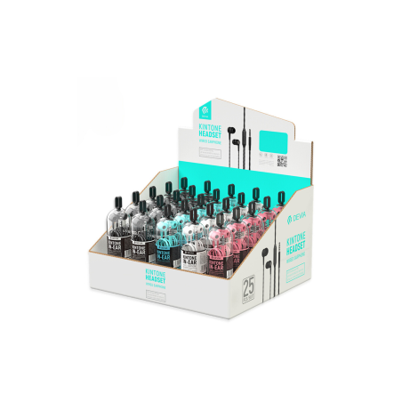 Set de Ecouteurs Filaires Jack 3.5mm Devia Kintone EL064 (25 pièces) -