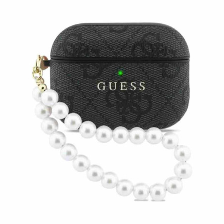Coque GUESS AirPods Pro 3 Pearl Strap noir | Smarty
