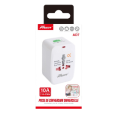 Adaptateur Voyage Secteur Universel avec Verrouillage Prise UK / AU /