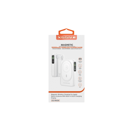 Power Bank 10000mAh Câble USB-C/Lightning XSSIVE XSS-PB43W - Blanc - A