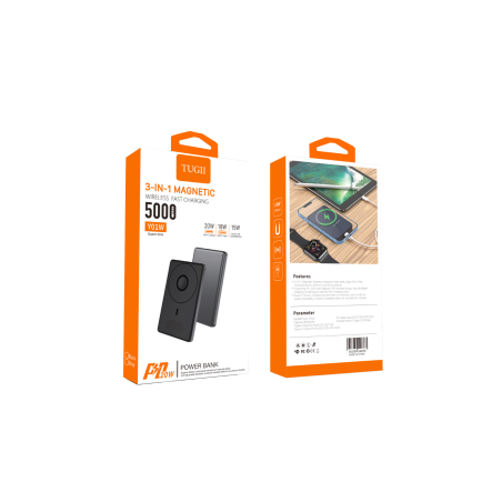 Power Bank Magsafe 5000mAh - WUW Y01W - Noir - Alimentation Ref A3034