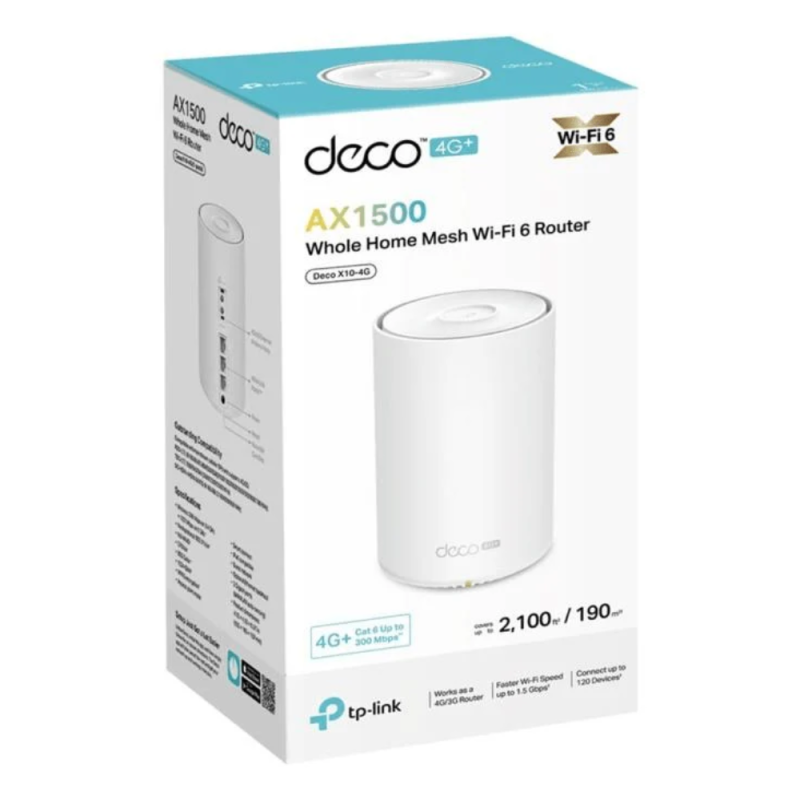 Mesh Wi-Fi System TP-Link Deco X10 – AX1500 Dual-Band Wi-Fi 6 White Mesh Wi-Fi System TP-Link Deco X10 – AX1500 Dual-Band Wi-Fi 6 White