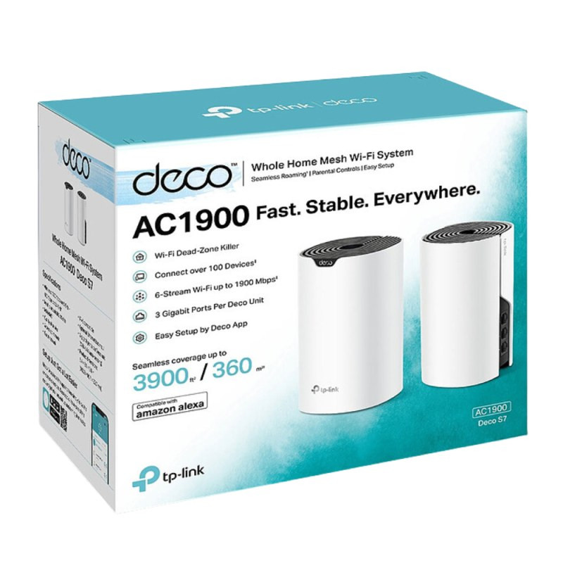 Routeur Wi-Fi TP-Link Deco S7 V1 – Mesh AC1900 bi-bande Blanc x2 Routeur Wi-Fi TP-Link Deco S7 V1 – Mesh AC1900 bi-bande Blanc x2