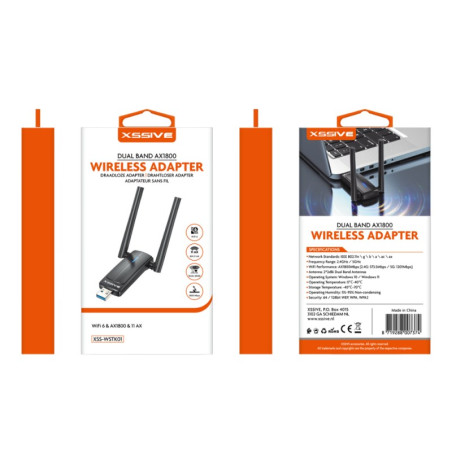 Adaptateur Wi-Fi 6 USB Xssive XSS-WSTK01 – Dual Band 1800 Mbps