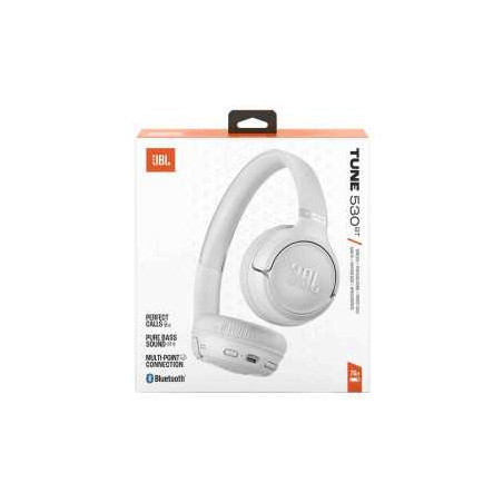 Casque Bluetooth JBL Tune 530BT - JBL530BTWHT - Blanc - Audio Ref A344