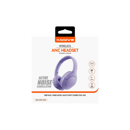 Casque Bluetooth Réduction de Bruit XSSIVE XSS-H11P - Violet - Audio R